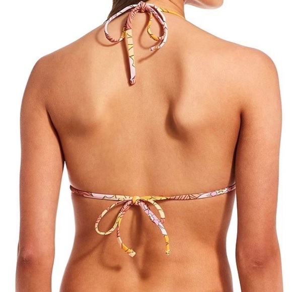 Honeybee Floral Two Way Convertible Bralette Halter Swim Top Size XL - Picture 3 of 9